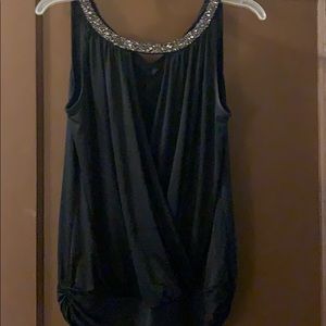 Express Black Embellished Tank Top